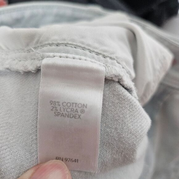 J. Jill Authentic Fit Slim Ankle Floral Print Jeans Womens 14 (35x28) Blue White - Picture 4 of 11